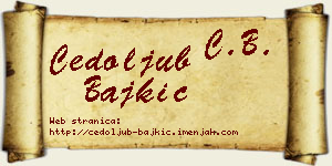 Čedoljub Bajkić vizit kartica